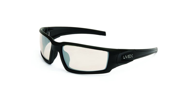 UVEX Honeywell Uvex by Hypershock Safety Glasses, Black Frame with SCT-Reflect 50 Lens & Anti-Scratch Hardcoat (S2943) - Image 1